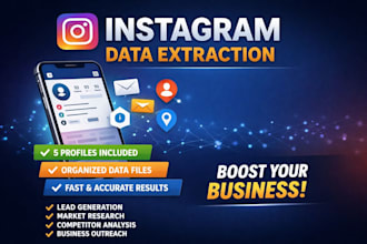collect  and extract instagram data followers