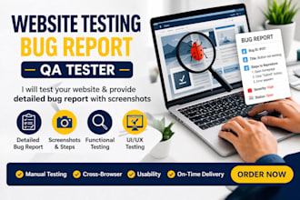 test your website and provide detailed bug report