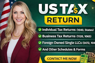 prepare US tax file returns for USA tax form 7004 for individuals and businesses