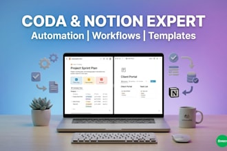 automate your coda template, notion workspace and workflow