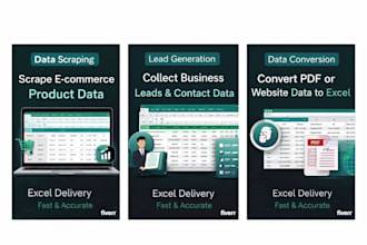 scrape product data from ecommerce websites to excel