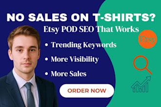 optimize your etsy pod t shirt listings with SEO to boost clicks and sales