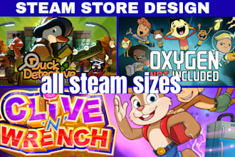 design steam capsule art steam header capsule art steam game banner ui cover art