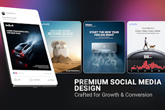 design social media ads and premium product posts for your brand