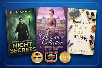 design a professional KDP book cover, ebook cover, and print ready book