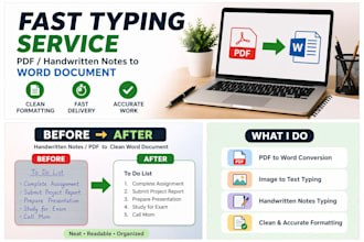 type PDF to word document fast