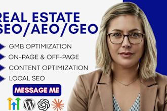 do on page and off page seo aeo GEO for your wordpress real estate website