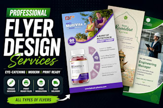 design professional business and product flyers