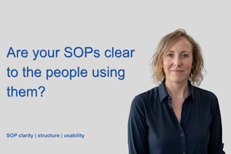 proofread sops, manuals, and technical documentation for clarity