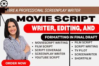write movie script screenplay screen writing script film script