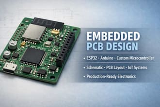 design reliable esp32 arduino and custom embedded system pcb for your product