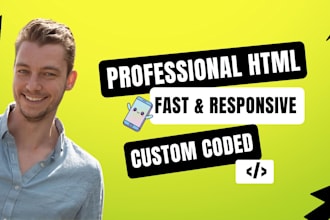create a professional HTML landing page or website
