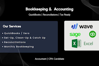 bookkeeping and accounting with financial reports in quickbooks