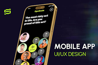 design mobile app UI UX in figma for ios and android