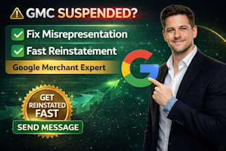 fix google merchant center suspension misrepresentation and reinstate gmc