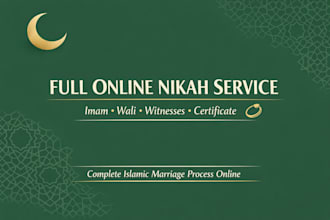 perform full online nikah with imam wali witnesses certificate
