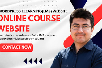 build wordpress membership website, learndash or buddyboss website, lms website