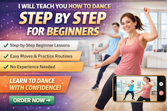 teach you how to dance step by steps for tiktok dance or group dance