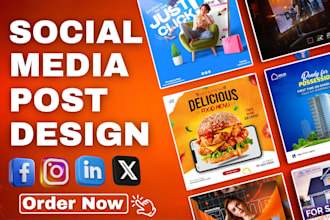 do social media post design, facebook ads design and instagram post