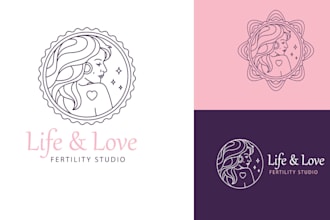 design makeup, eyelash, beauty, and cosmetic logo design with branding kit