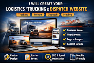 create logistics, trucking, dispatch, freight, moving company website