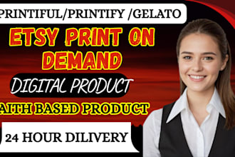 design etsy digital product etsy christian print on demand faith based pod