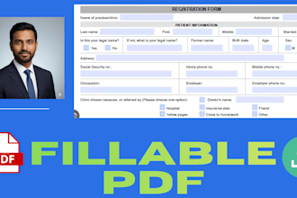 interactive fillable PDF forms with professional design