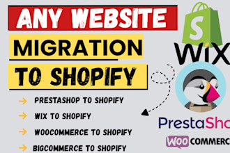 migrate wix to shopify woocommerce to shopify migration bigcommerce to shopify