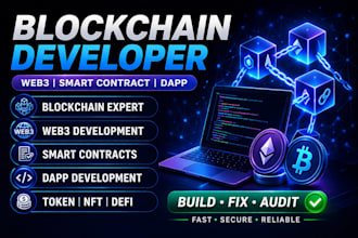 blockchain developer, integrate web3 staking presale dapp smart contract with ai
