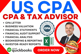 sign CPA letter, valuation letter, business valuation, mortgage loan as US CPA