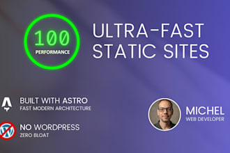 create a high conversion static site with 100 pagespeed score