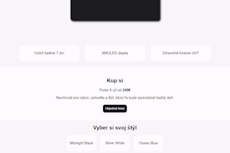 create landing page for watch website