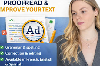 proofread and improve your text in spanish english french