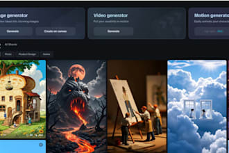 develop ai powered animation video content creation web app, story telling app