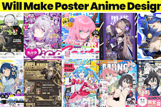create amazing poster design anime layout