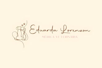 create elegant minimalist pet, veterinary, animal care logo