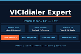 troubleshoot and fix any vicidial campaign and server issue fast