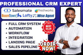 setup boomtown wise agent automation salesmate freshworks lofty crm integration