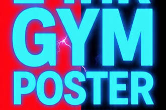 design modern gym poster, restaurant menu, flyer
