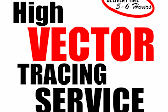 do manual vector tracing and convert logo to vector