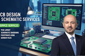 develop complete pcb design with schematic diagrams, footprints, bom, and gerber