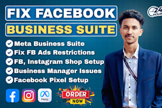 fix meta business suite, restricted ad account and meta pixel
