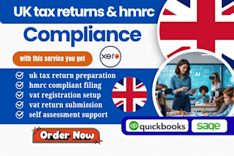 handle UK tax returns, vat registration and hmrc compliance for your business