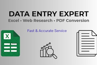 do excel data entry, copy paste, and spreadsheet cleanup