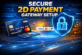 setup and integrate secure 2d payment gateway, card payment, 2d system and API