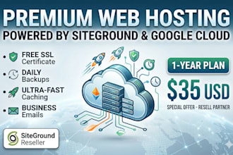 provide 1 year of premium siteground web hosting for your website