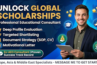 be your expert consultant for fully funded international scholarships