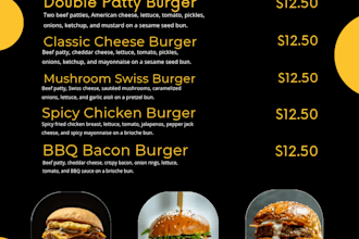 design professional restaurant menus and social media food posts