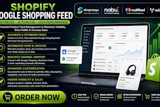 setup shopify google shopping feed simprosys multifeed nabu feedhub wixpa casa
