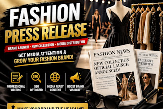 write fashion press releases advert for clothing brands boutique brands product